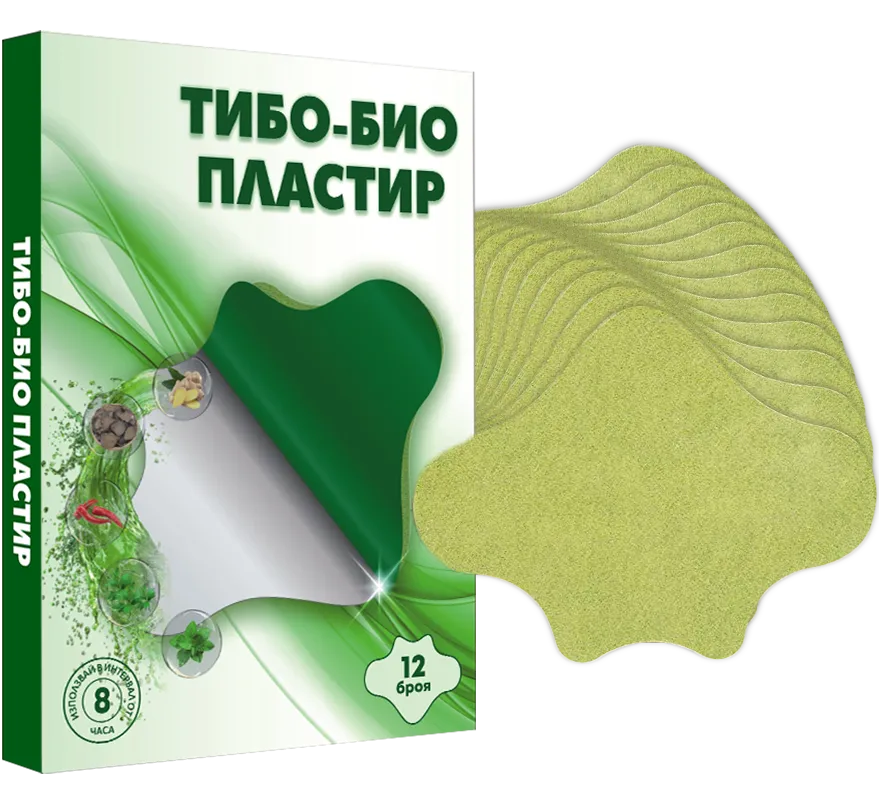 Тибетски билкови пластири "Гръбначен Стълб" 1 пакет (12бр.)