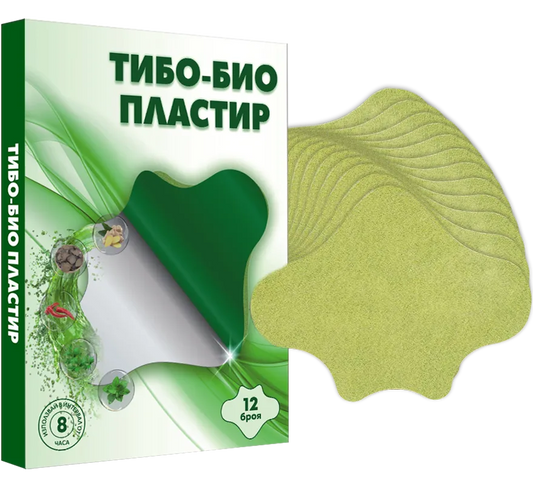 Тибетски билкови пластири "Гръбначен Стълб" 1 пакет (12бр.)