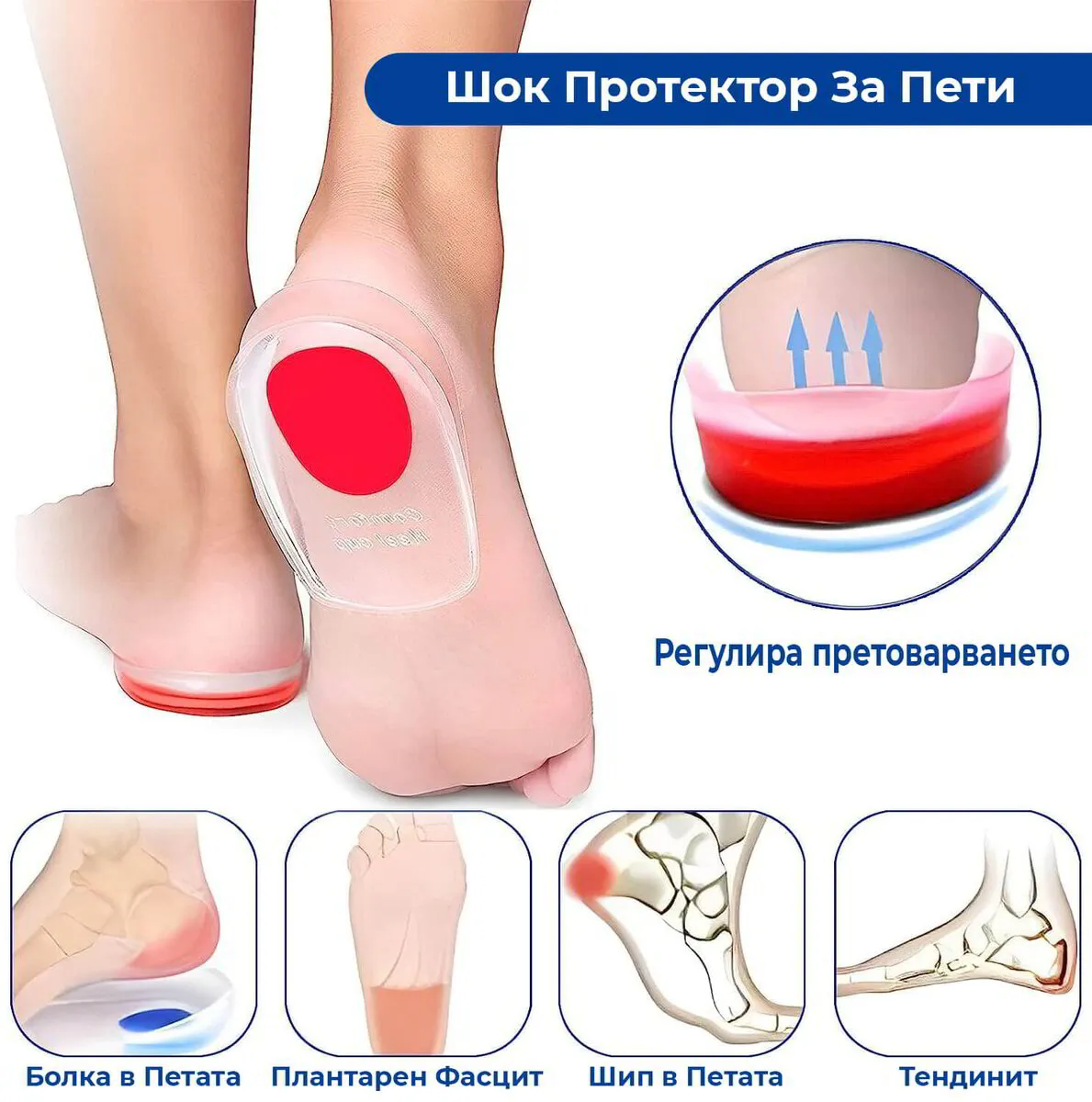 Шок протектор за пети 2бр.